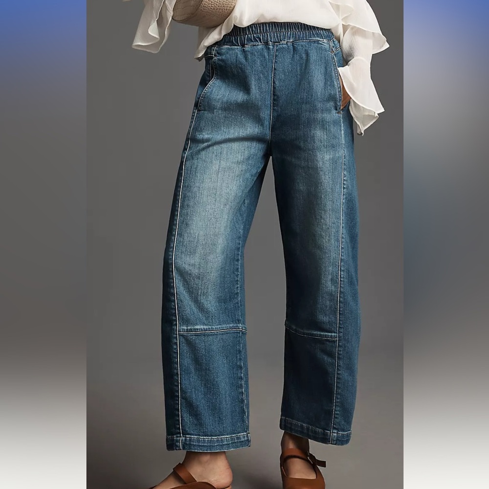 Pilcro Blue Ankle Cropped Jeans High Waist